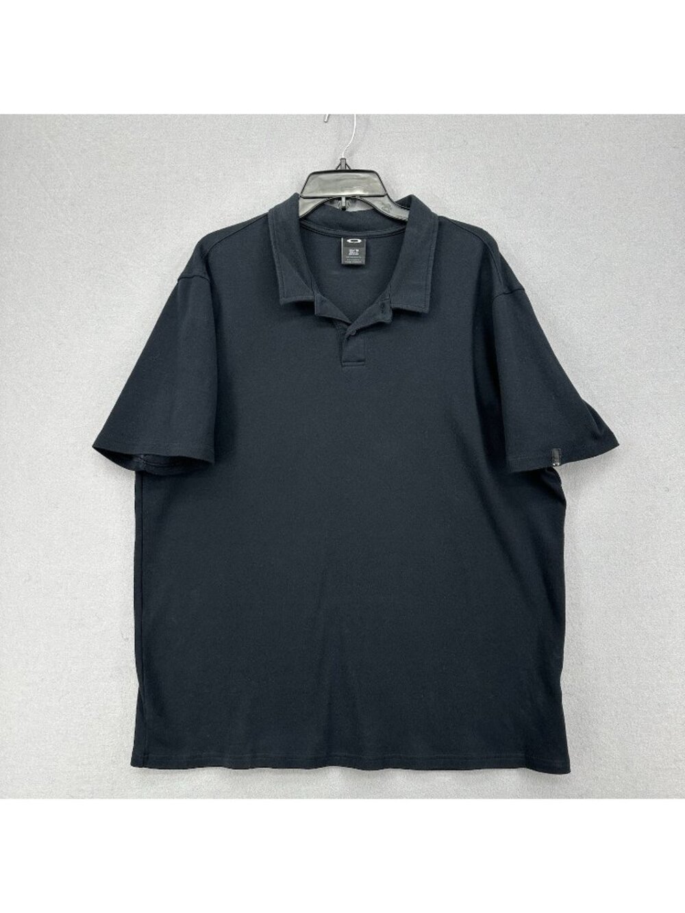 Oakley Men XXL Polo Shirt Black Golf Cotton Short Sleeve Athletic Wear Classic